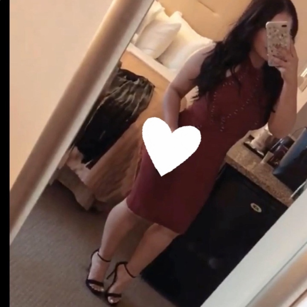 Burgundy Bandage Dress